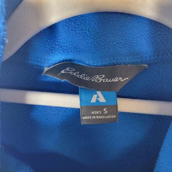Eddie Bauer First Ascent Men's Small Pullover 1/2 Zip Fleece Blue - Picture 3 of 4